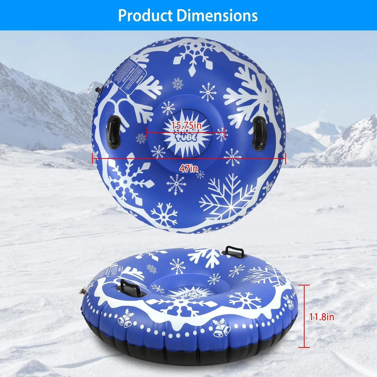 47-Inch Inflatable Snow Tube
