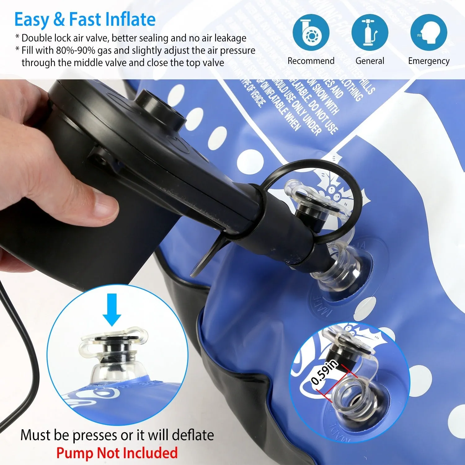 47-Inch Inflatable Snow Tube