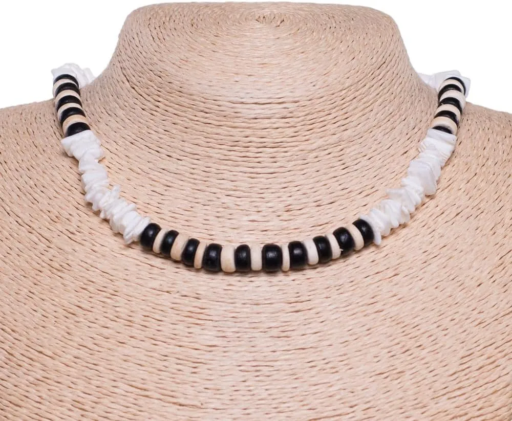 BlueRica Puka Chip & Coconut Shell Beads Necklace