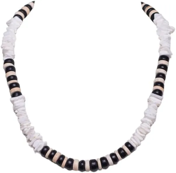 BlueRica Puka Chip & Coconut Shell Beads Necklace