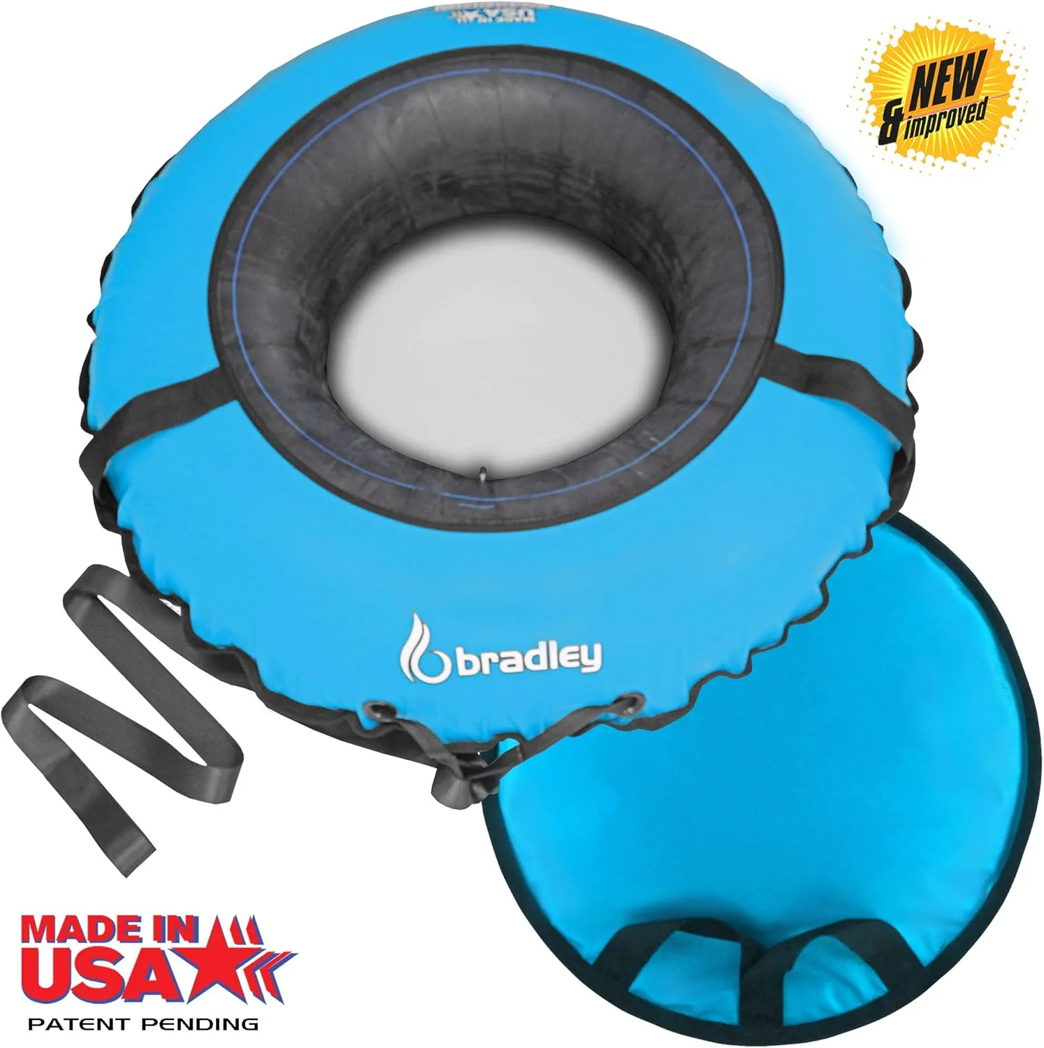 Bradley Heavy-Duty 50" Snow Tube with Reinforced Cover | Rubber Truck Tire Tube Sled for Extreme Sledding, Winter Fun, and Durable Performance in Any Conditions