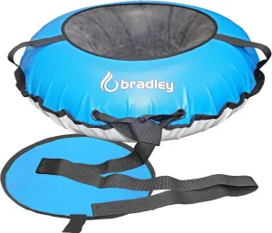 Bradley Snow Tubes: 42-Inch Heavy Duty Inflatable Sledding Tubes with or Without Padded Saucer Sled - Elevate Your Snow Fun! Best Sledding Adventure Tubes