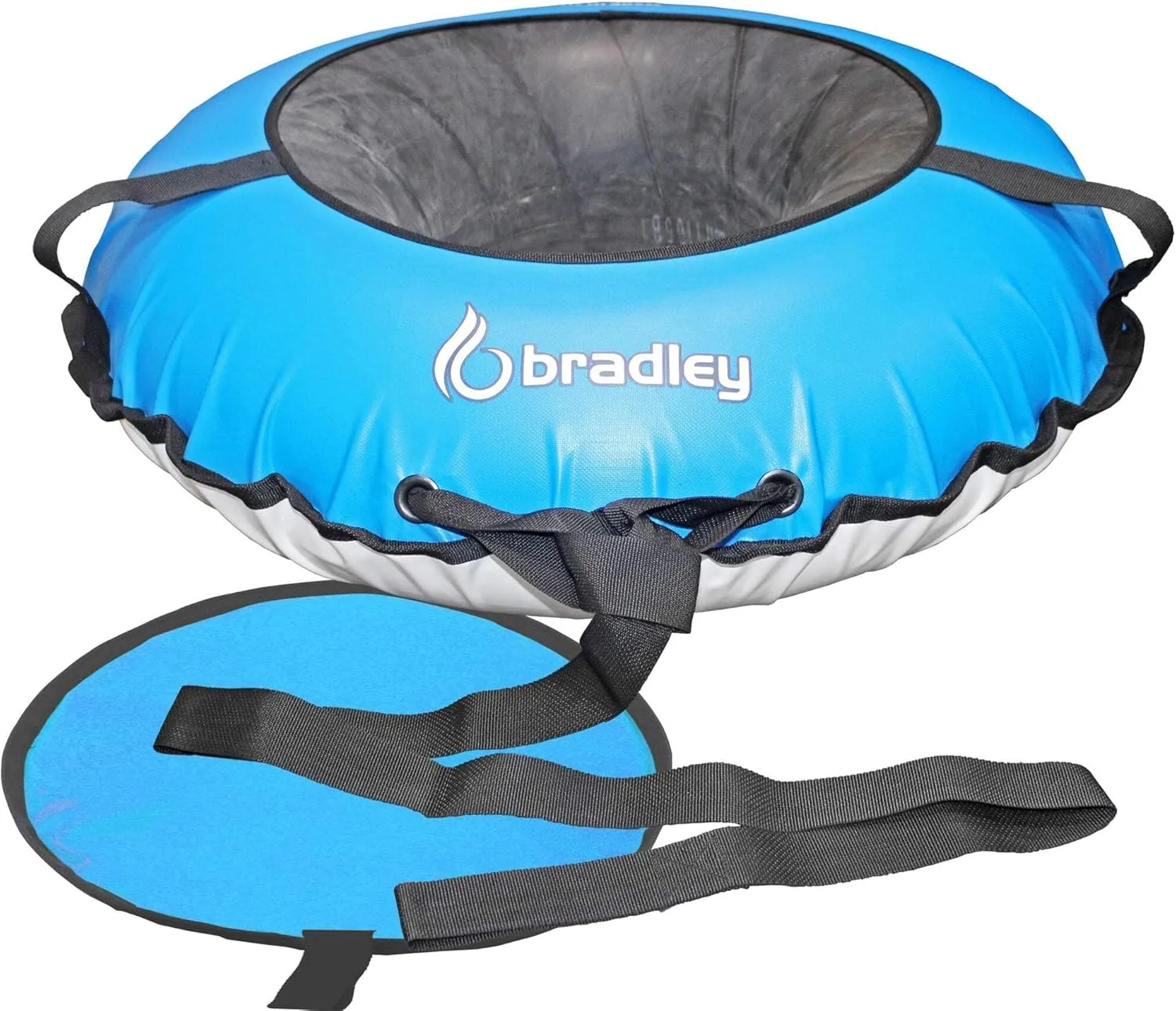 Bradley Snow Tubes: 42-Inch Heavy Duty Inflatable Sledding Tubes with or Without Padded Saucer Sled - Elevate Your Snow Fun! Best Sledding Adventure Tubes