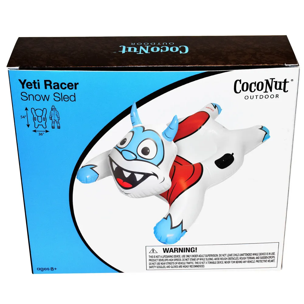 CocoNut Outdoor Yeti Racer Inflatable Snow Sled 54x36 inches
