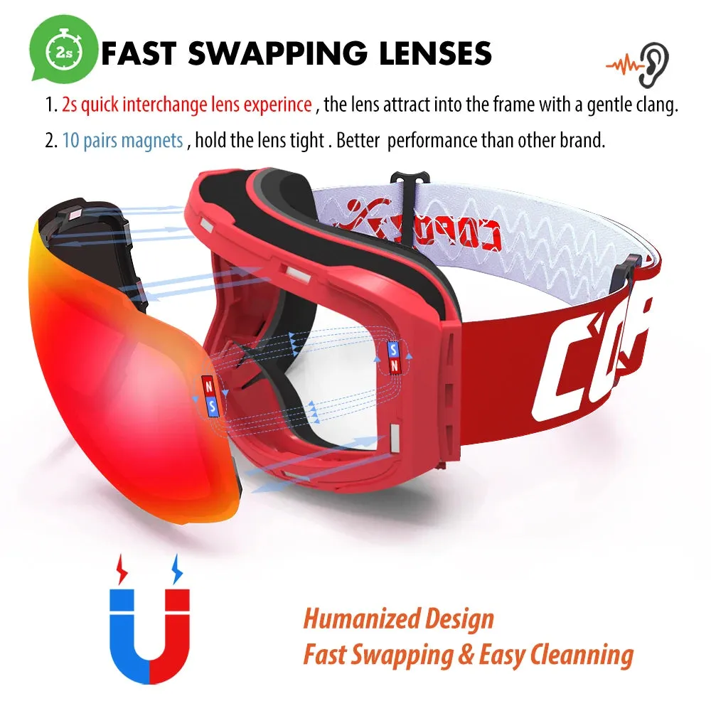 COPOZZ Low Light Goggle Lens for Ski Snowboard Goggles