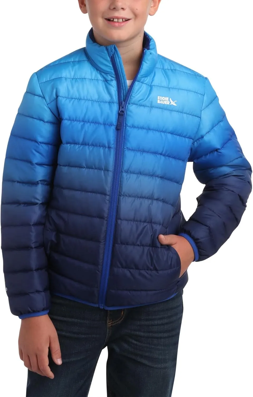 Eddie Bauer Kids' Jacket - CirrusLite Weather Resistant Down Coat for Boys and Girls- Insulated Quilted Bubble Puffer (5-20)