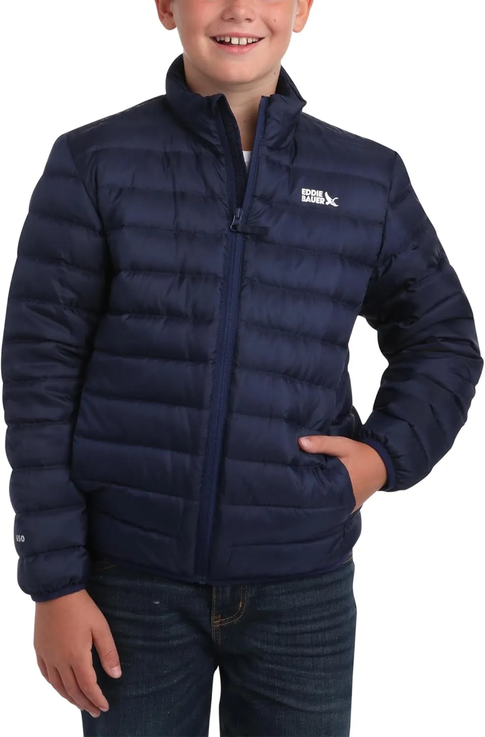 Eddie Bauer Kids' Jacket - CirrusLite Weather Resistant Down Coat for Boys and Girls- Insulated Quilted Bubble Puffer (5-20)