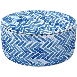 Inflatable Ottoman Blue Home-Blue Bricks LVTXIII Outdoor