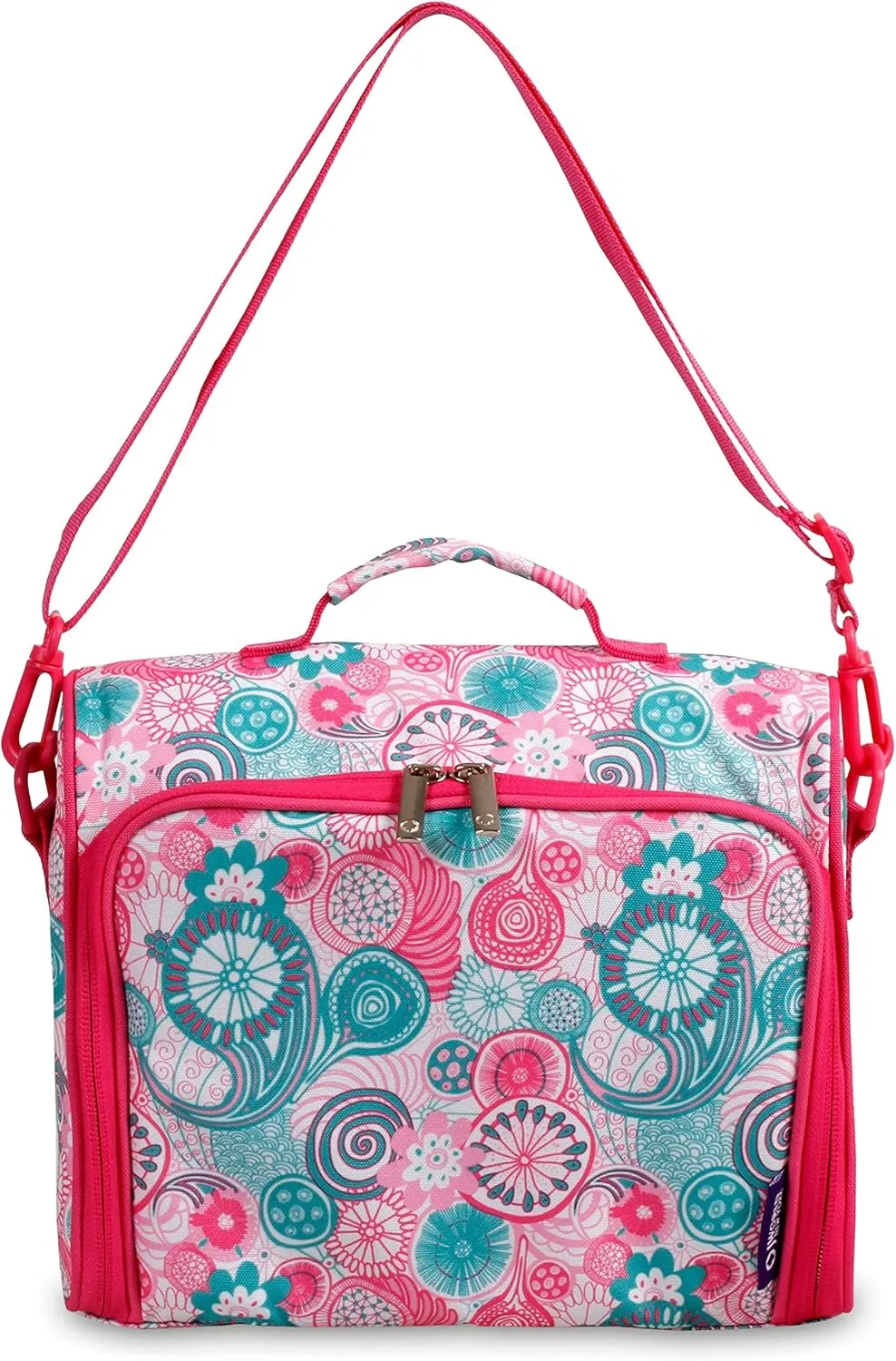 J World New York Casey Girls Lunch Bag. Cute Insulated Lunch-Box for Women, Blue Raspberry
