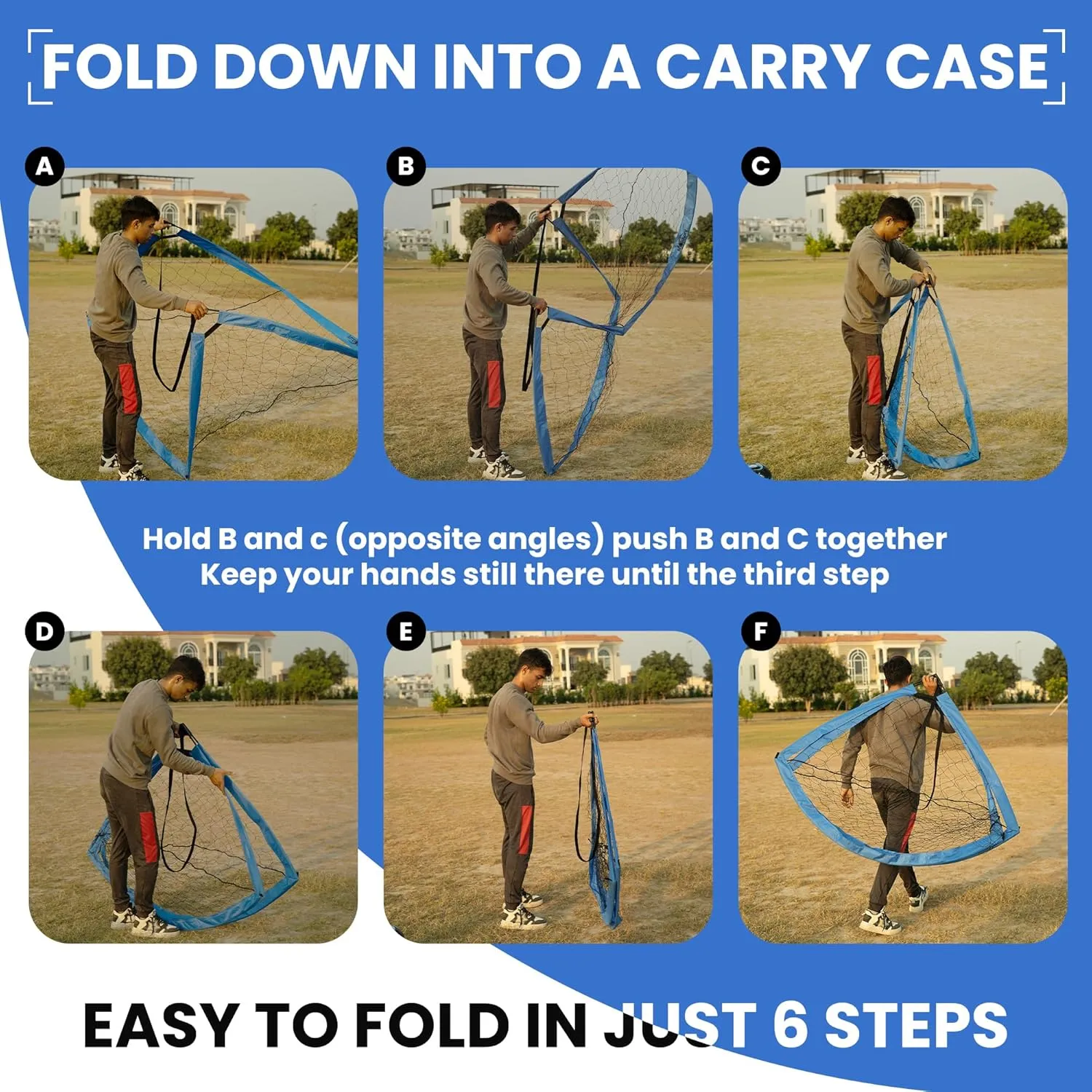 Kids Soccer Goal for Backyard| 6x4 ft Portable Pop Up Soccer Goal Kids Soccer Net | Practice Soccer Net in Multiple Colors | Single Net, Set of Two, Double with Accessories