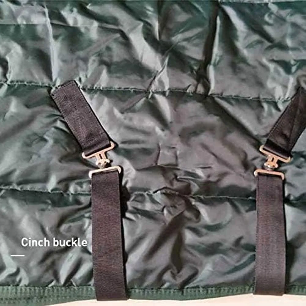 La La Pet Waterproof Warm-Keep Horse Turnout Blanket Adjustable and Breathable Clothes for Horse Mini Pony Ripstop Medium Weight 220g Poly Fill for Winter Green 49Inches
