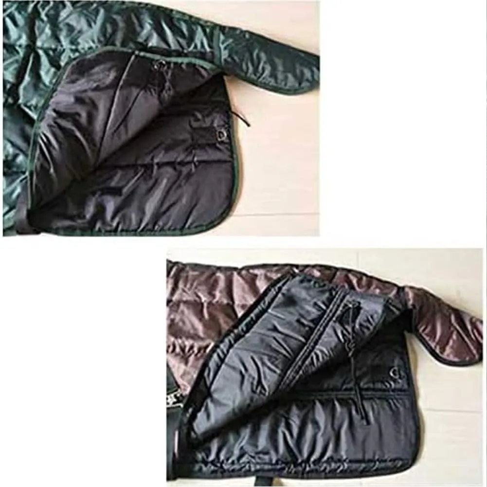 La La Pet Waterproof Warm-Keep Horse Turnout Blanket Adjustable and Breathable Clothes for Horse Mini Pony Ripstop Medium Weight 220g Poly Fill for Winter Green 49Inches