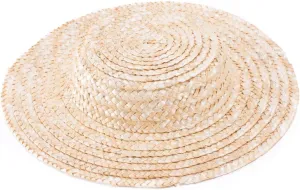 Lawliet Solid Color Straw Stripe Mini Top Hat Craft Supply Fascinator Base Boater Cap A224 Lawliet Solid Color Straw Stripe Mini Top Hat Craft Supply Fascinator Base Boater Cap A224