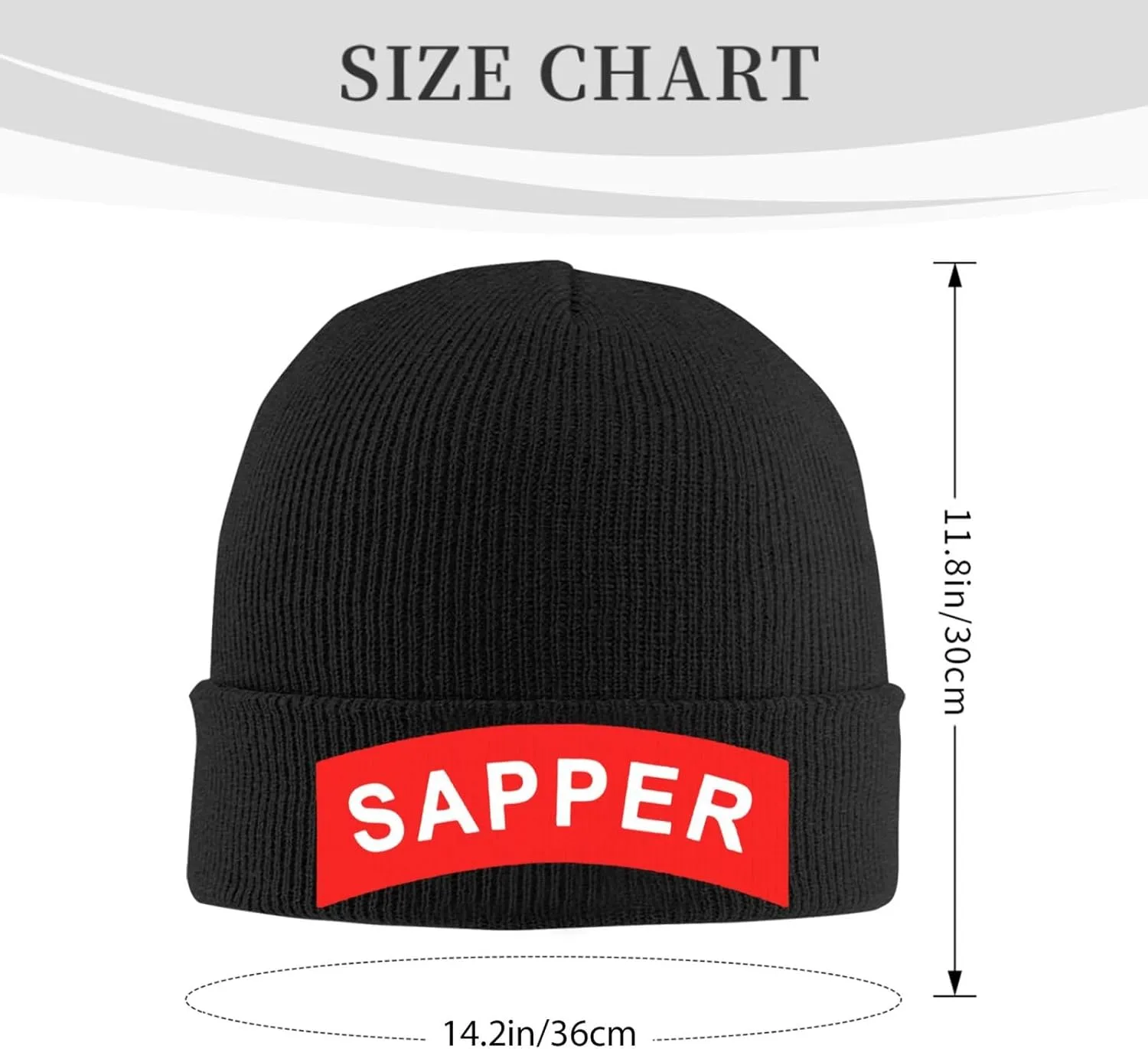 Men's Warm Winter Hats Army Sapper American Acrylic Knit Cuff Beanie Cap