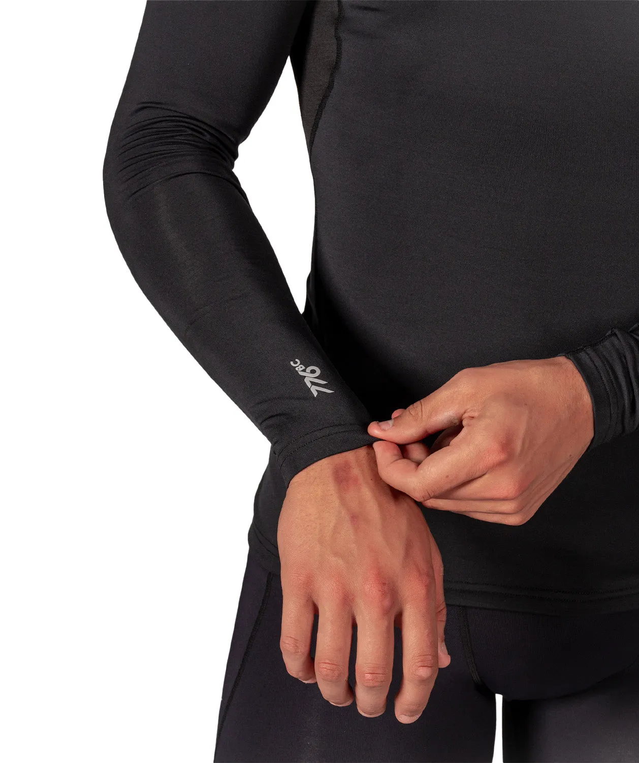 Men's Wreath Winter Base Layer LS - Black