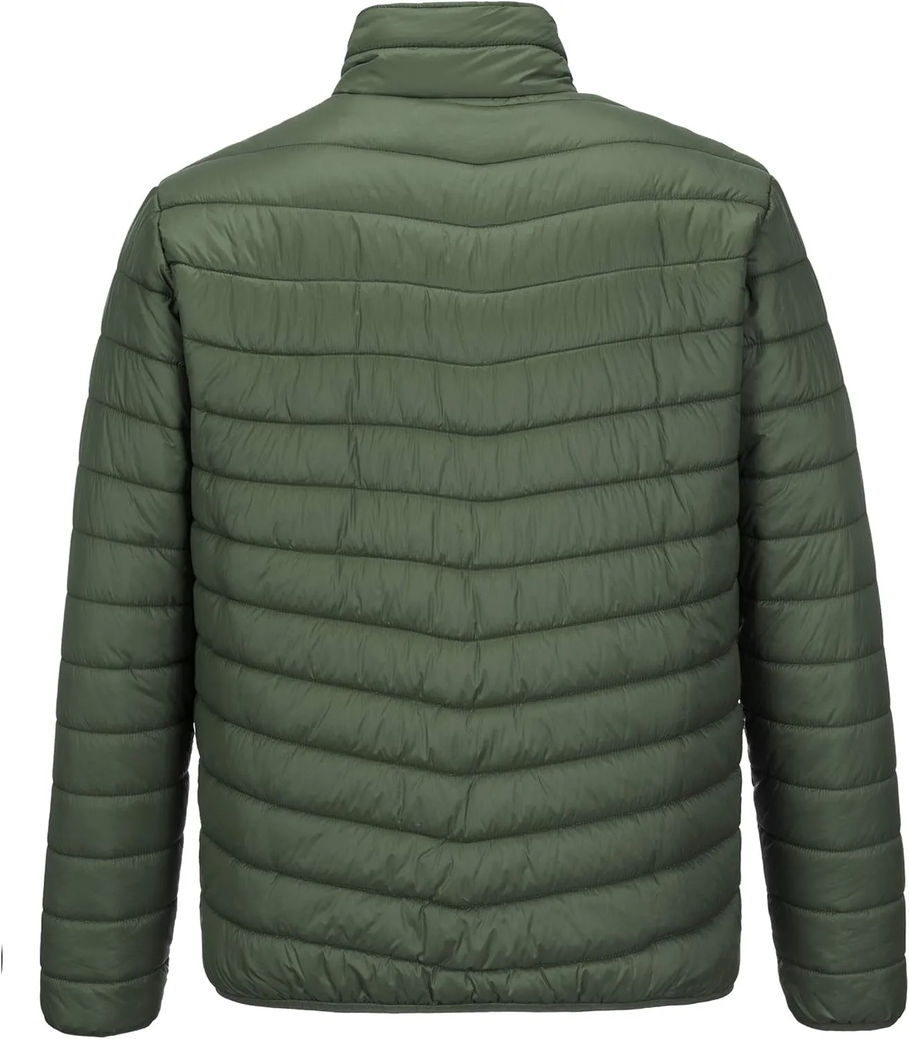 Outdoor Ventures Men's Lightweight Packable Puffer Winter Jacket Insulated Puffy Coat for Snow Ski Hiking Travel