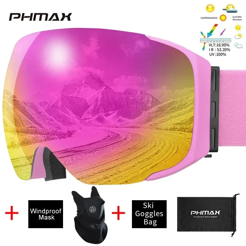 PHMAX Winter Ski Snowboard Goggles