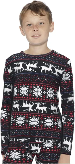 Rocky Boy's Thermal Tops Long Johns Fleece Lined Base Layer Shirt, Insulated for Outdoor Ski Warmth/Extreme Cold Pajamas