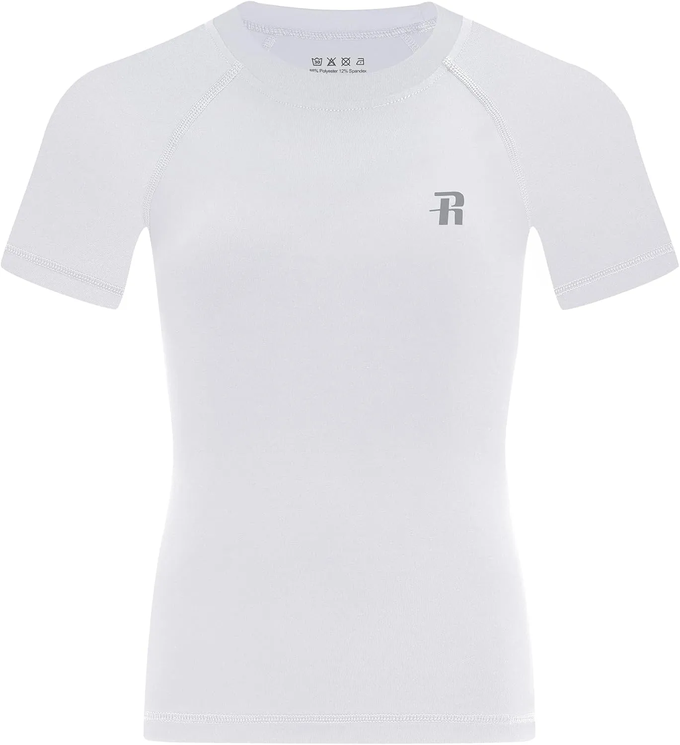 Runhit Boys Compression Shirt Short Sleeve Youth Basketball Undershirt Kids Quick Dry Athletic Base Layer T-Shirt