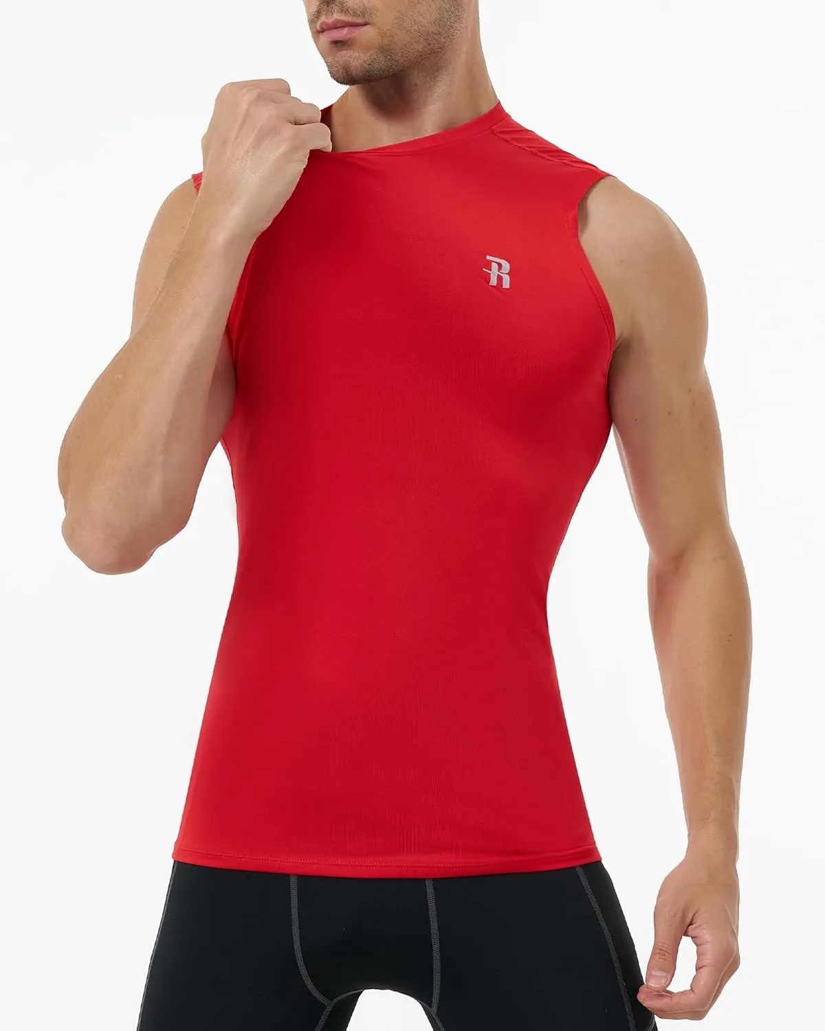 Runhit Sleeveless Compression Shirt Men Athletic Base Layer Shirts