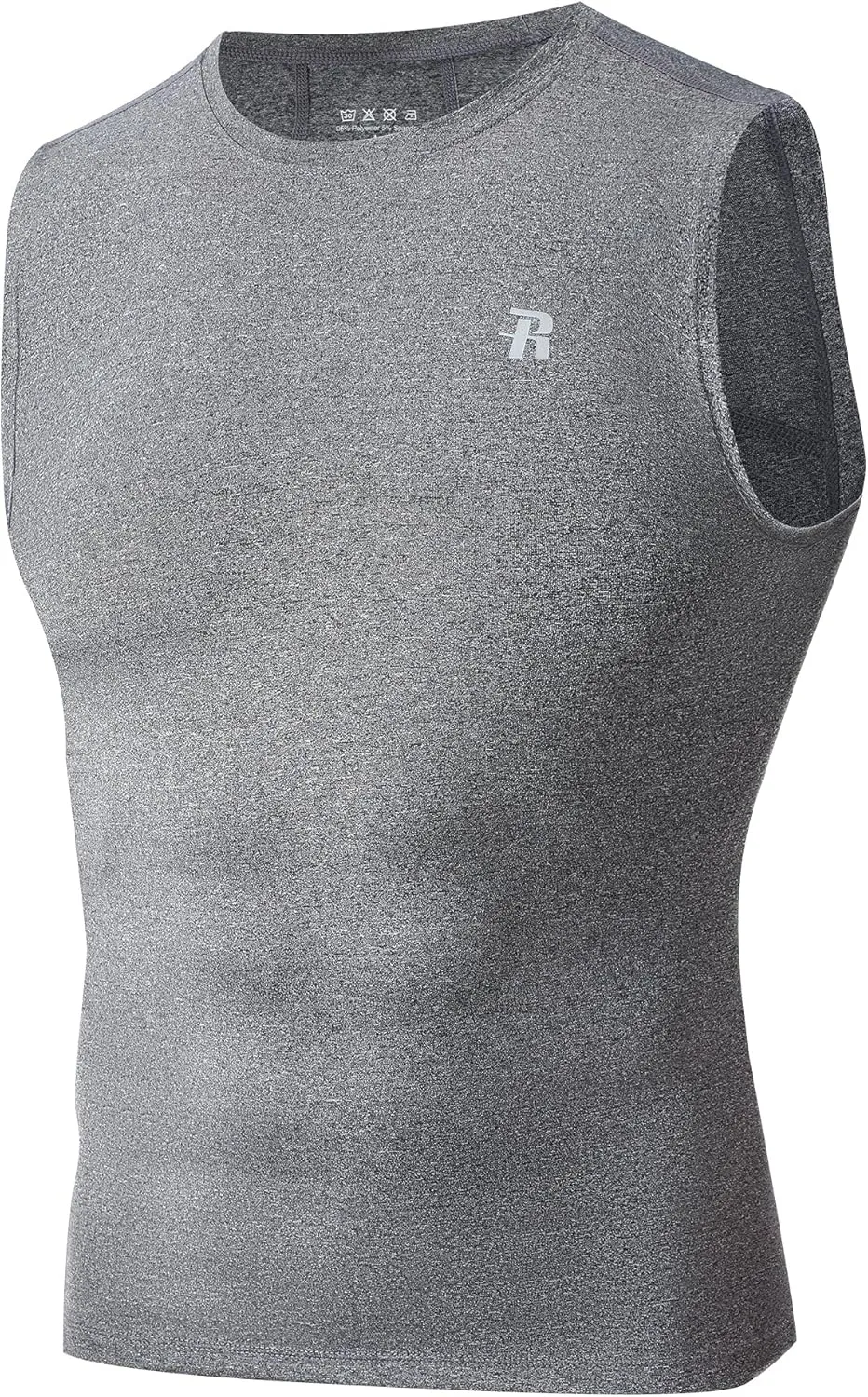 Runhit Sleeveless Compression Shirt Men Athletic Base Layer Shirts