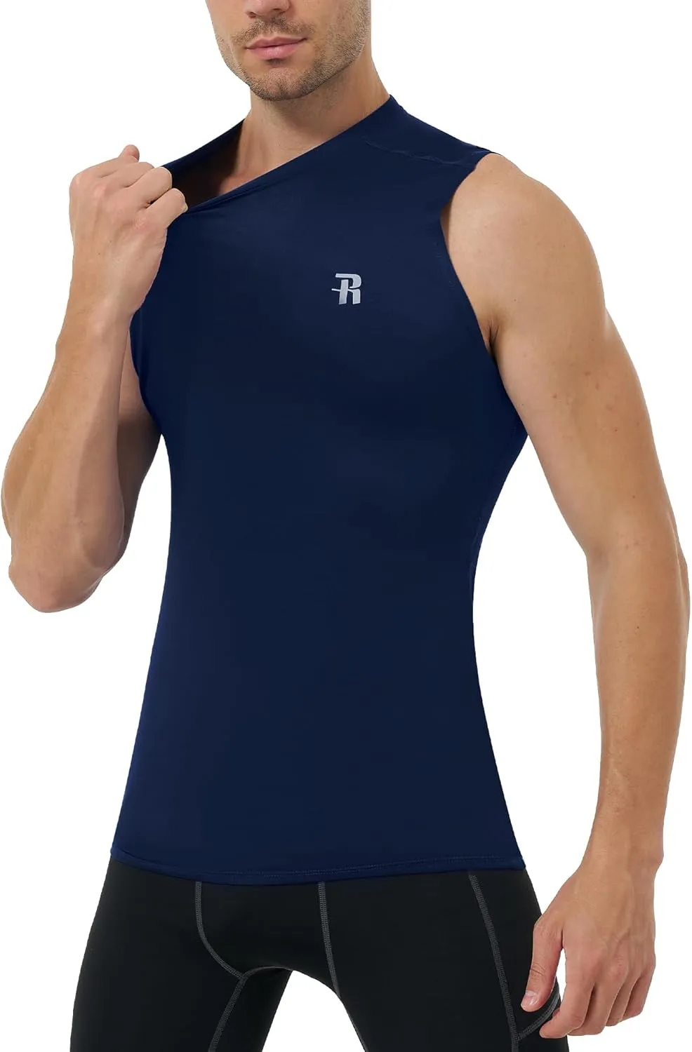 Runhit Sleeveless Compression Shirt Men Athletic Base Layer Shirts