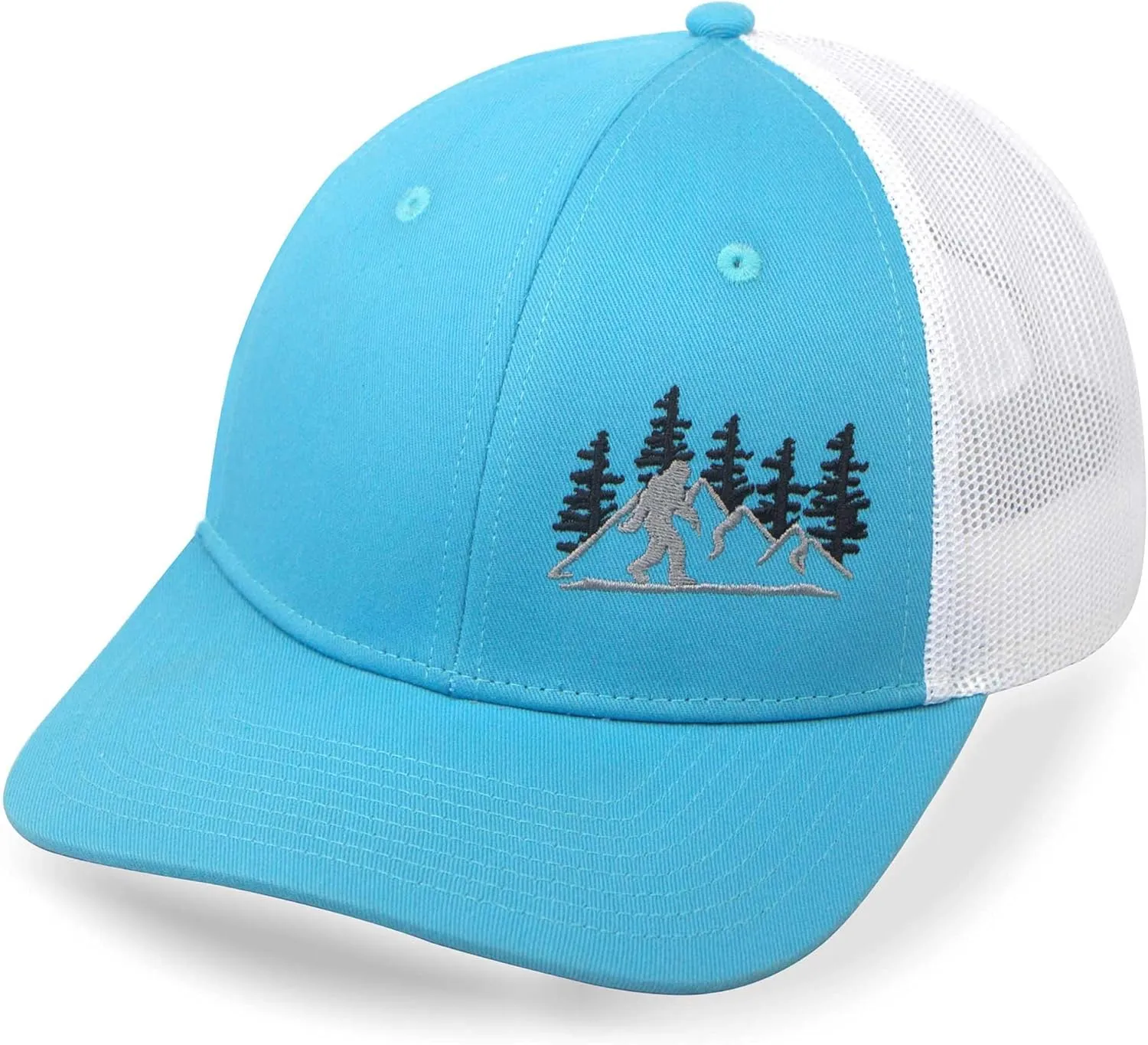 SHOHELL Bigfoot Trucker Hat - Baseball Cap for Men & Women, Adjustable Snapback Hat with Mesh Back, Fishing & Golf Hat