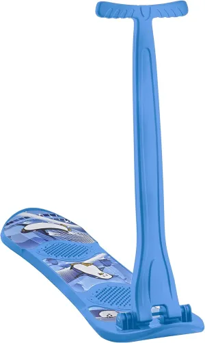 Superio Kids Snow Scooter Sled, Sliding Ski Snowboard with Grip Handle.