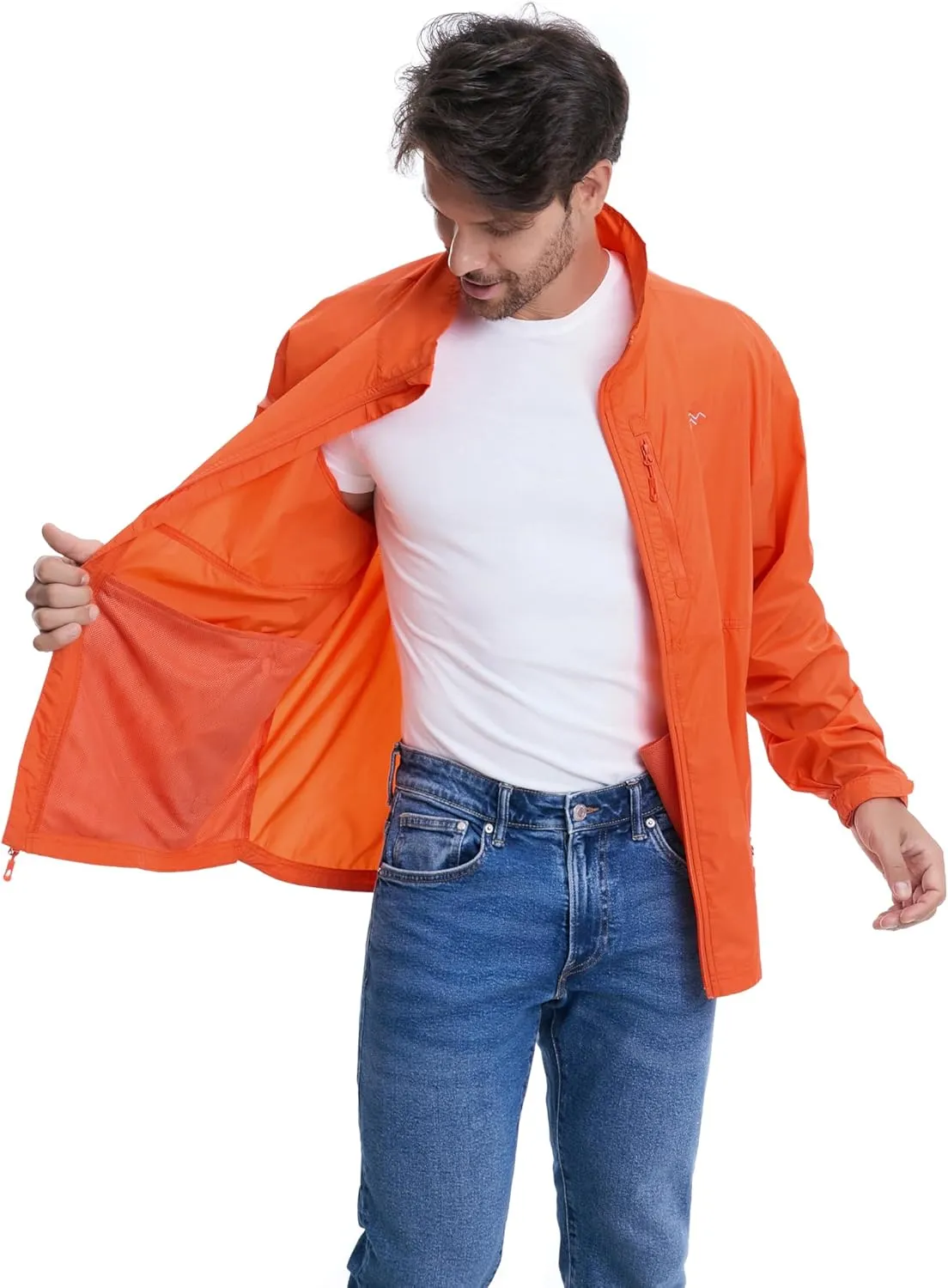 TRAILSIDE SUPPLY CO. Mens Windbreaker Jackets Lightweight Packable Jacket,Windproof and Dustproof