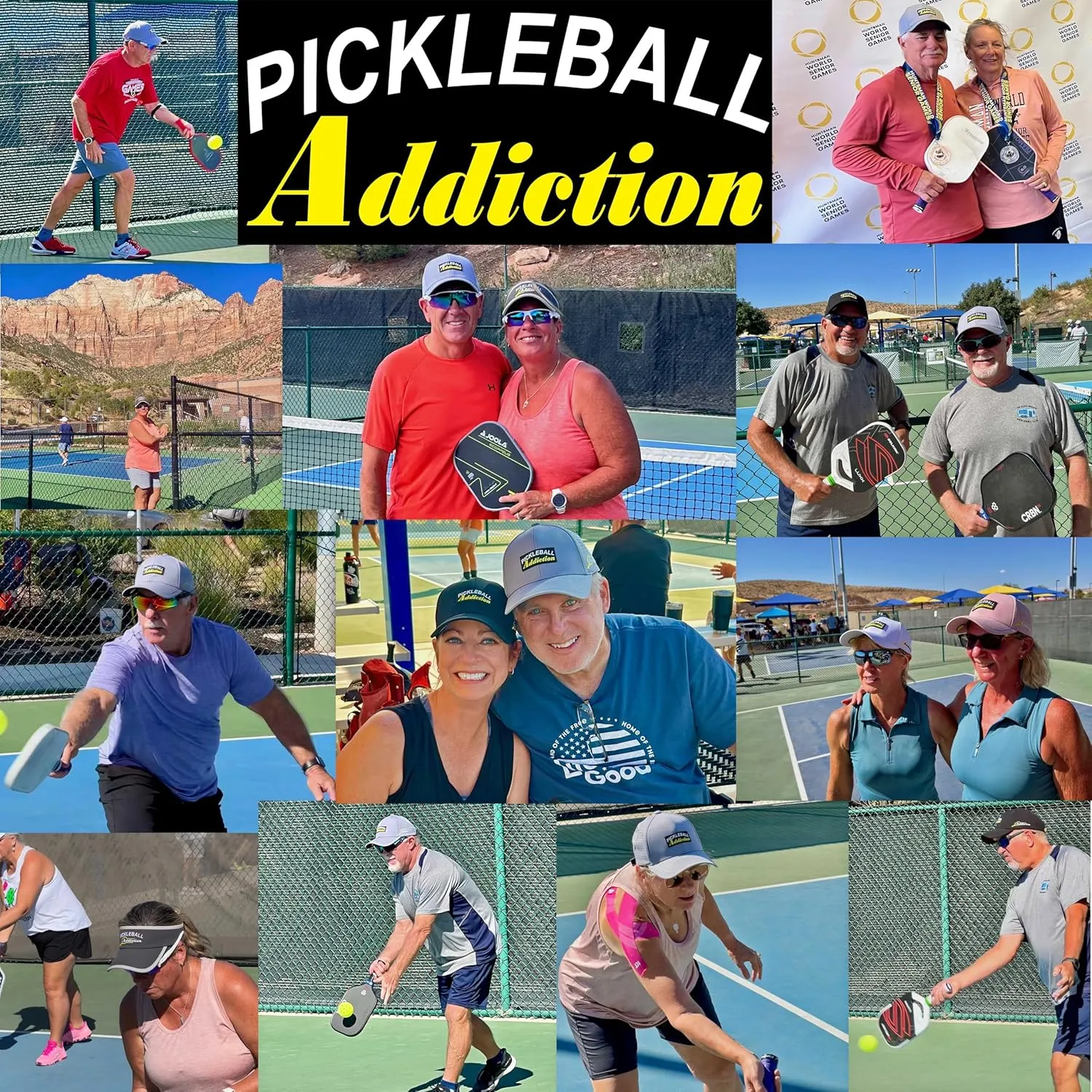 Unisex Pickleball hat. No Sweat Stains, Ultimate Comfort, Designed & Sold by a US Pickleball Family.