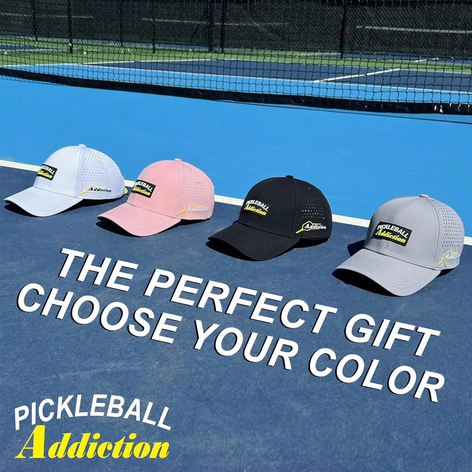 Unisex Pickleball hat. No Sweat Stains, Ultimate Comfort, Designed & Sold by a US Pickleball Family.