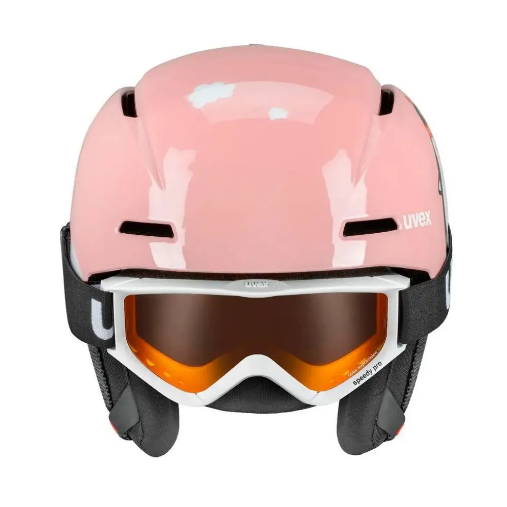 Uvex Viti Ski Helmet and Goggle Set - Pink Penguin 46-50cm
