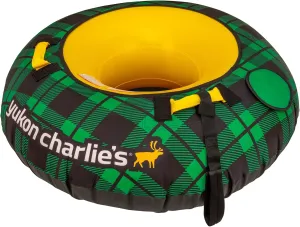 Yukon Charlie's Timber Tube - Heavy-Duty Snow Tube with Durable Fabric Shell - Snow Sled for Kids & Adults - Multiple Colors